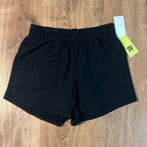 Black Mid-Rise Athletic Shorts